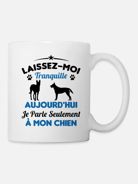 Aujourd'hui Je parle Seulement a Mon Chien - Mug blanc - blanc