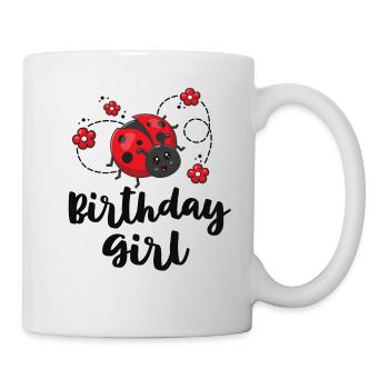 Birthday Girl Matching Ladybug Chemise d’anniversaire pour - Mug blanc - blanc - Droite