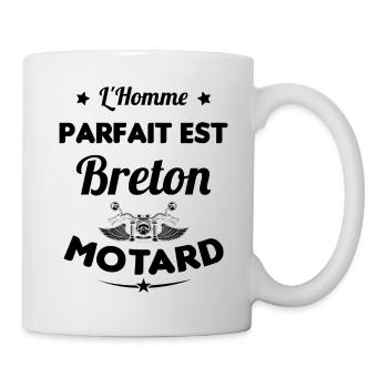 L'Homme Parfait Est Breton Motard - Mug blanc - blanc - Droite