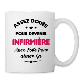 Assez douée pour devenir infirmière cadeau - Mug blanc - blanc - Droite