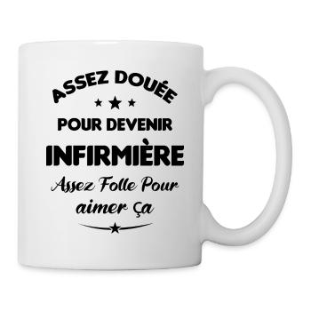 Assez douée pour devenir infirmière cadeau - Mug blanc - blanc - Droite