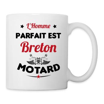 L'Homme Parfait Est Breton Motard - Mug blanc - blanc - Droite