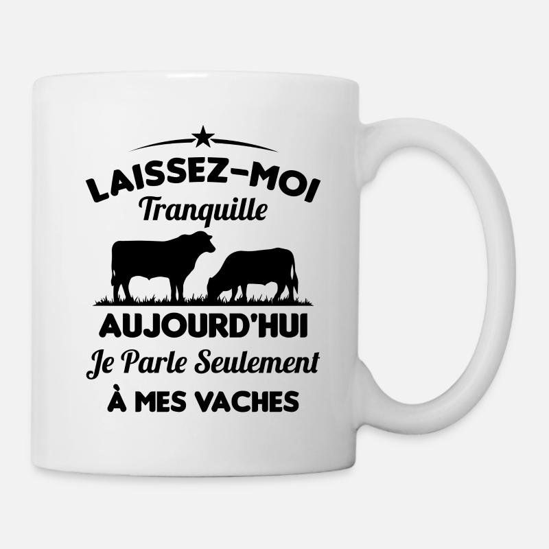Je parle Seulement à Mes Vaches - Mug blanc - blanc