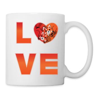 Cat Bear Little Panda Love - Mug - white - Right