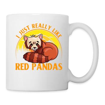 I just really like Red Pandas - Tasse - Weiß - Rechts