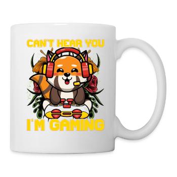 Can't hear you I'm gaming Katzenbär - Tasse - Weiß - Rechts