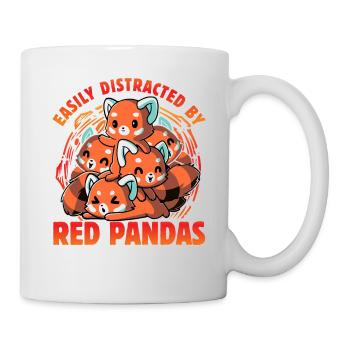 Easily Distracted by Pandas - Tasse - Weiß - Rechts