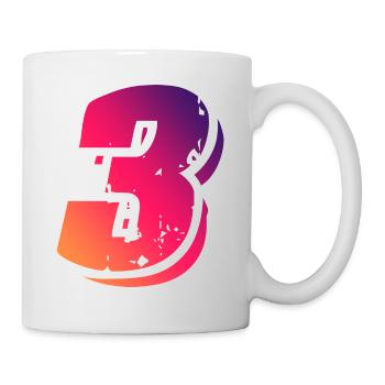 3 Symbole numérique - Mug blanc - blanc - Droite