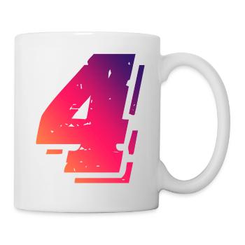 4 Symbole numérique - Mug blanc - blanc - Droite