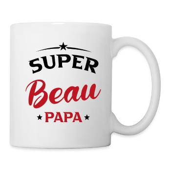 Beau-père Cadeau Super beau papa - Mug blanc - blanc - Droite