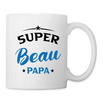 Beau-père Cadeau Super beau papa - Mug blanc - blanc - Droite