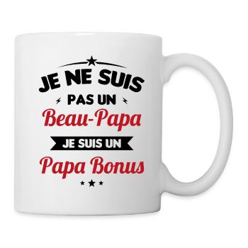 Je ne suis pas un beau-papa je suis un papa bonus - Mug blanc - blanc - Droite