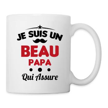 je suis un Beau-Papa qui assure humour - Mug blanc - blanc - Droite