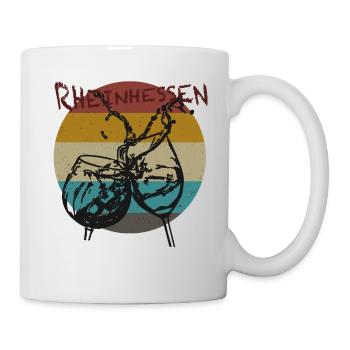 Stylisches Rheinhessen Design T-Shirt - Tasse - Weiß - Rechts