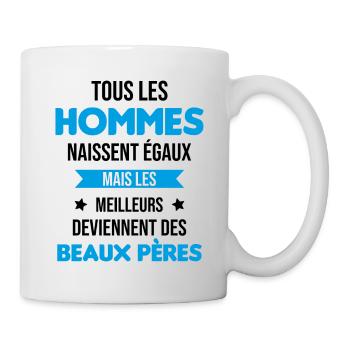 les meilleurs deviennent des beaux pères Cadeau - Mug blanc - blanc - Droite