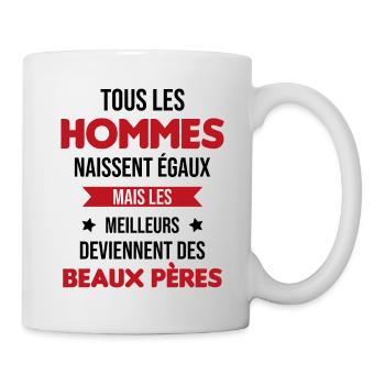 les meilleurs deviennent des beaux pères Cadeau - Mug blanc - blanc - Droite