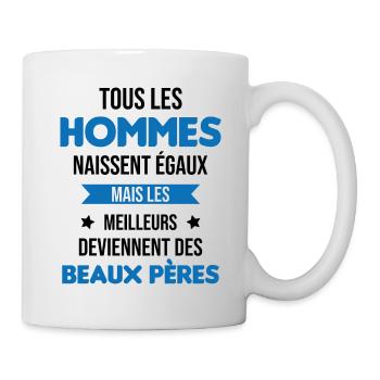 les meilleurs deviennent des beaux pères Cadeau - Mug blanc - blanc - Droite