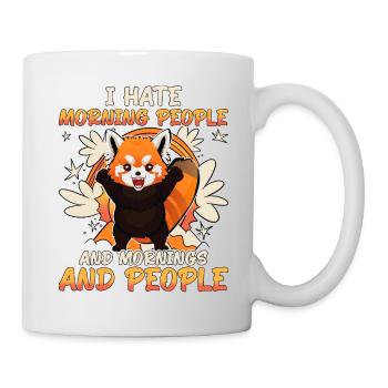 Je déteste les gens du matin et les matins et les gens - Mug blanc - blanc - Droite