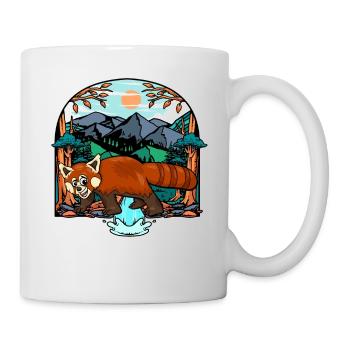 Roter Panda - Tasse - Weiß - Rechts