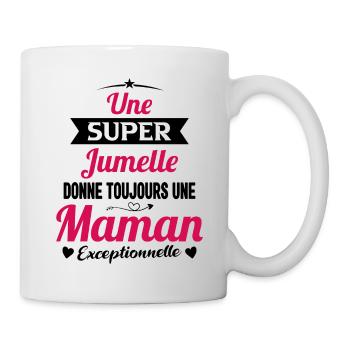 Soeur jumelle future maman cadeau drôle - Mug blanc - blanc - Droite