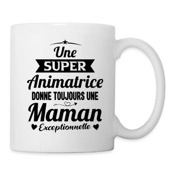 Animatrice future maman cadeau drôle annonce mère - Mug blanc - blanc - Droite