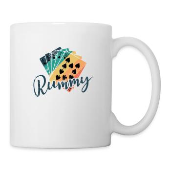 Rummy Hobby Card Game Romme Playing Cards - Mug - white - Right