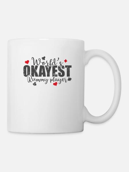 World's Okayest Rummy Player Kartenspiel Romme - Tasse - Weiß