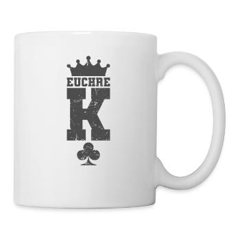 Euchre Cross King Jeu de cartes à jouer Cartes à jouer - Mug blanc - blanc - Droite