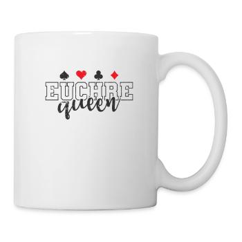 Euchre Queen Kartenspiel Spielkarten - Tasse - Weiß - Rechts