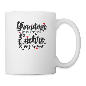 Grand-mère est mon nom Euchre est mon jeu - Mug blanc - blanc - Droite
