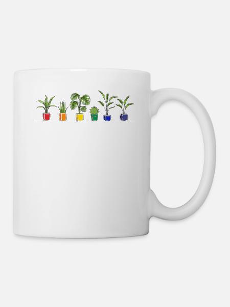 LGBTQ Plant Rainbow - Tasse - Weiß