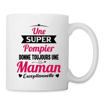 Super pompier maman sapeur pompier future mère - Mug blanc - blanc - Droite