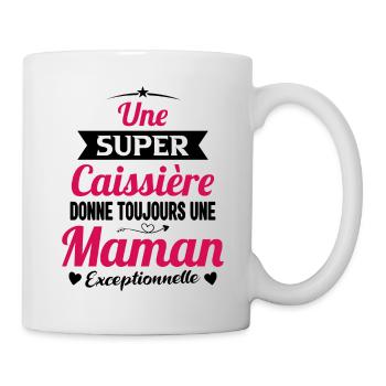 Caissière future maman cadeau fête des mères - Mug blanc - blanc - Droite