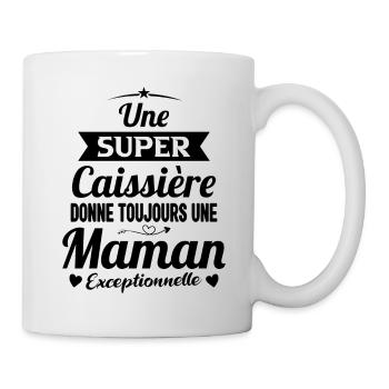 Caissière future maman cadeau fête des mères - Mug blanc - blanc - Droite