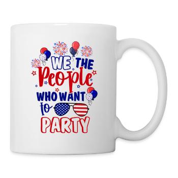 Nous, les gens qui voulons faire la fête du Jour de l’Indépendance - Mug blanc - blanc - Droite
