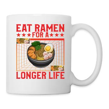 Mangez des ramen pour une vie plus longue - Mug blanc - blanc - Droite