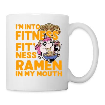 Je suis dans Fitness fit fit ramen dans ma bouche - Mug blanc - blanc - Droite