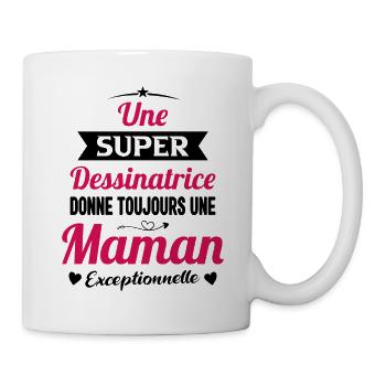 Dessinatrice Maman Cadeau Drôle Femme Future - Mug blanc - blanc - Droite