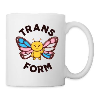 Monarque transgenre Papillon Trans Forme Kawaii - Mug blanc - blanc - Droite