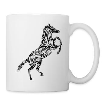 Pferd Tribal Tattoo - Tasse - Weiß - Rechts
