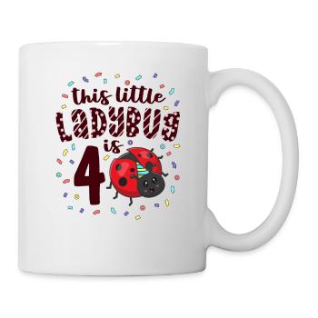 This Little Ladybug Is 4 Years Old 4th Birthday - Mug - white - Right