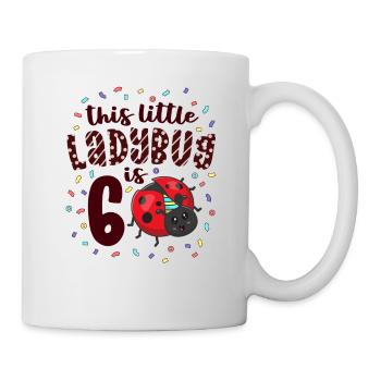 This Little Ladybug Is 6 Years Old 6th Birthday - Mug - white - Right