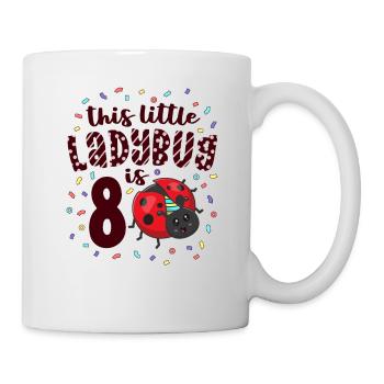 This Little Ladybug Is 8 Years Old 8th Birthday - Mug - white - Right
