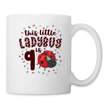 This Little Ladybug Is 9 Years Old 9th Birthday - Mug - white - Right
