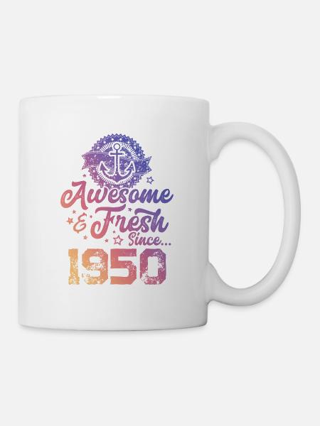 1950 awesome fresh - Tasse - Weiß