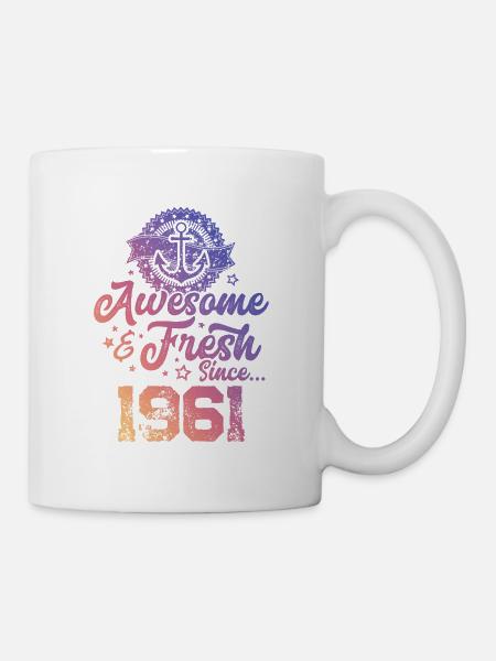 1961 awesome fresh - Tasse - Weiß