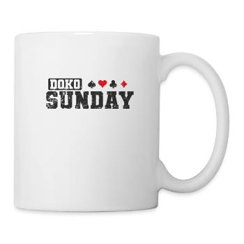 Doko Sunday Double Head Card Game Hobby - Mug - white - Right