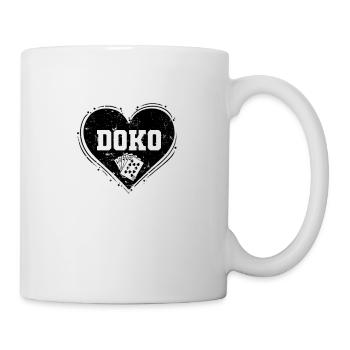 Doko Herz Doppelkopf Jeu de cartes Hobby - Mug blanc - blanc - Droite