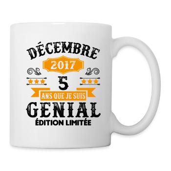 5 Ans Anniversaire Vintage En Décembre 2017 - Mug blanc - blanc - Droite