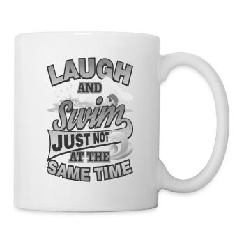 Natation Humour Rire et Nager Juste Pas au - Mug blanc - blanc - Droite